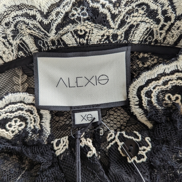 NWT Alexis Boda Embroidered Victorian Lace Puff Sleeve Top - Picture 3 of 10
